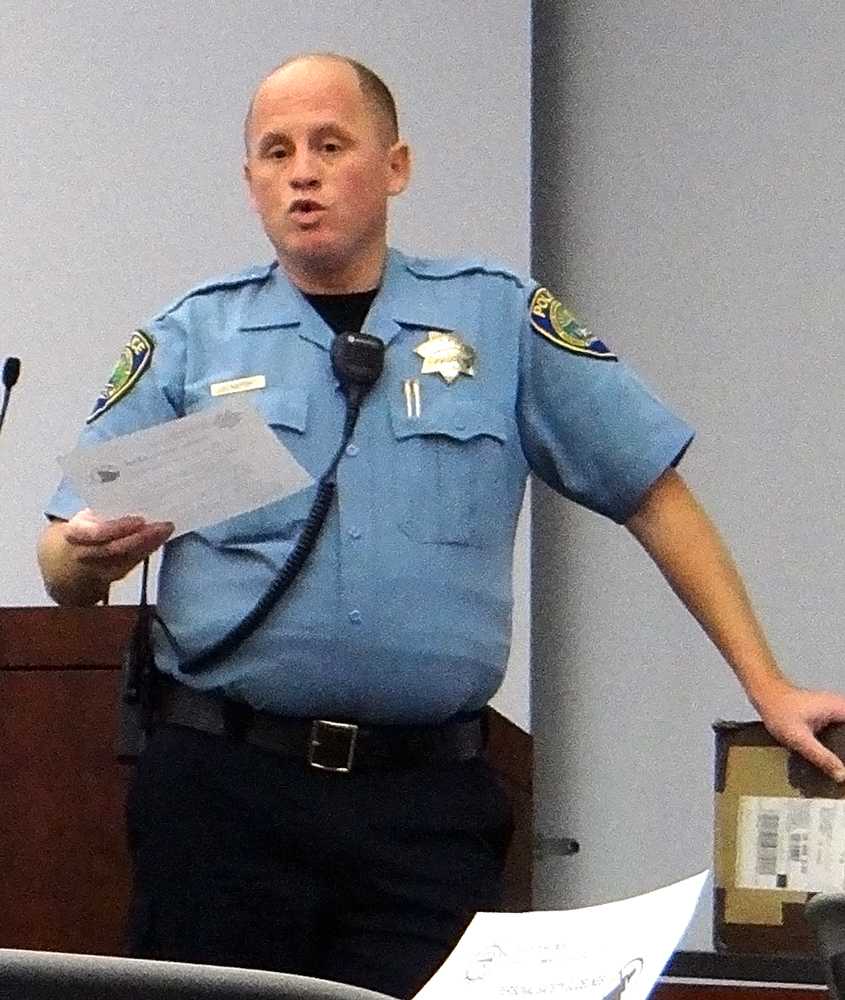 Hotton speaks at a campus security seminar in late 2012.