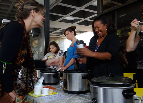 From left, Peggy Peters, Carminda Gutierrez, Rikki Hall and Adrian Williams. Hall and Williams won first and third place respectively for their concoctions.