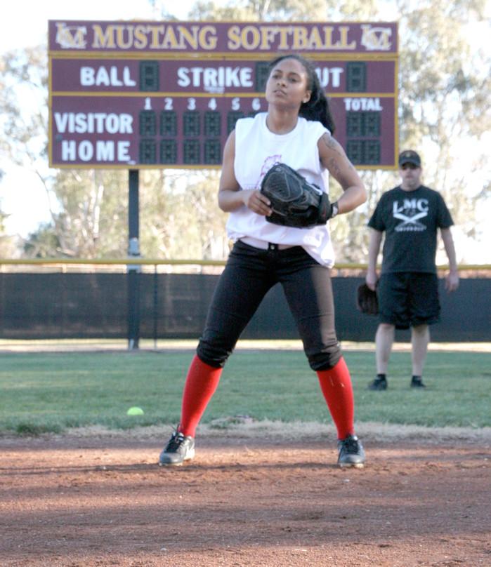 Antiana "Tula"  Johnson poised and ready for the play.