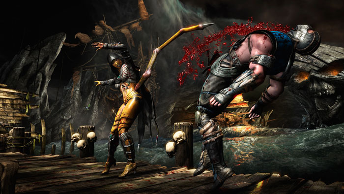 D’Vorah unleashes and attack on Sub-Zero in the newly released Mortal Kombat X, the series’ first installment in nearly four years.