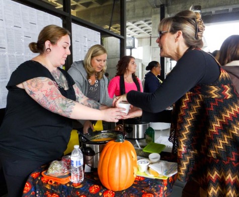 Michelle McQuaid, Sylvia Benzler and Melina Rodriguez serve ???? at Soup Cook-off 11-12-13.