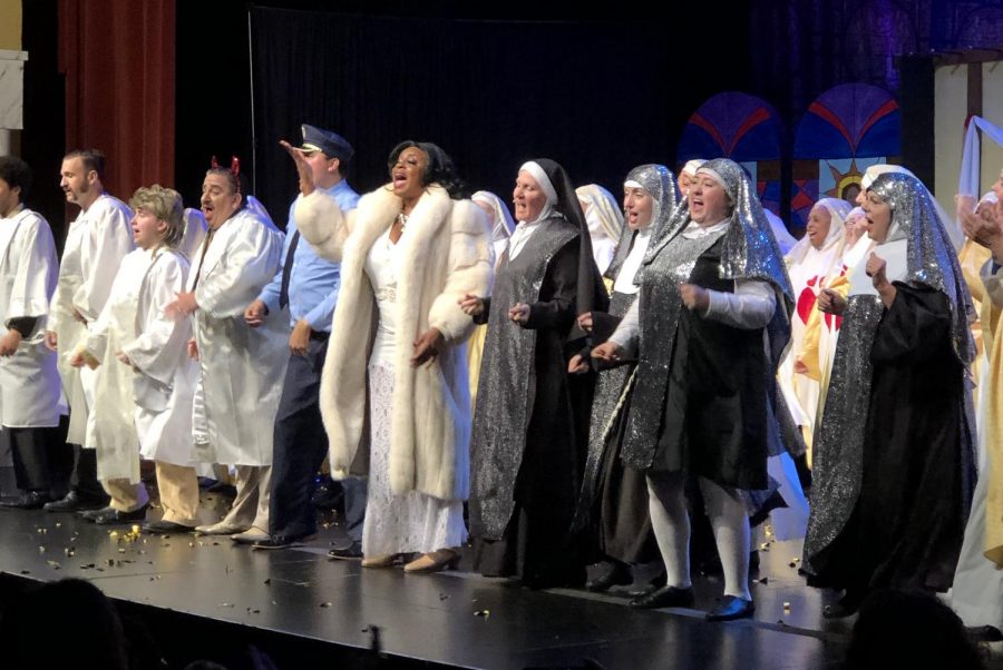 The cast of Sister Act take their final bow as opening night comes to a close. 