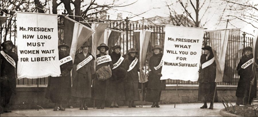 "College day in the picket line" from the Library of Congress.