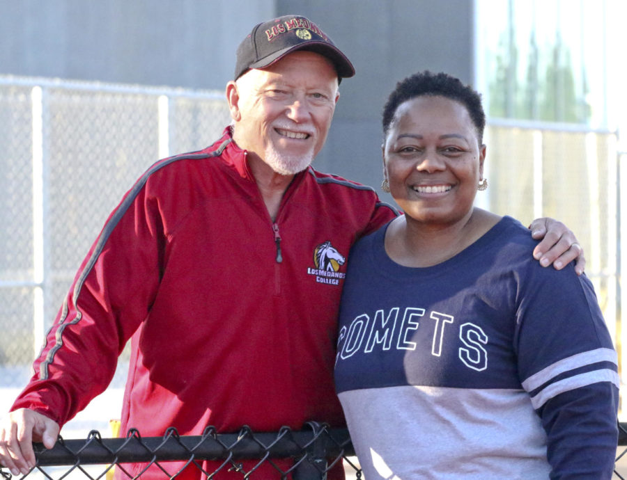 LMC Bob Kratochvil and Tia Robinson-Cooper are attending Sophomore Day celebrations and their colleges last conference game against each other for 2021. 
