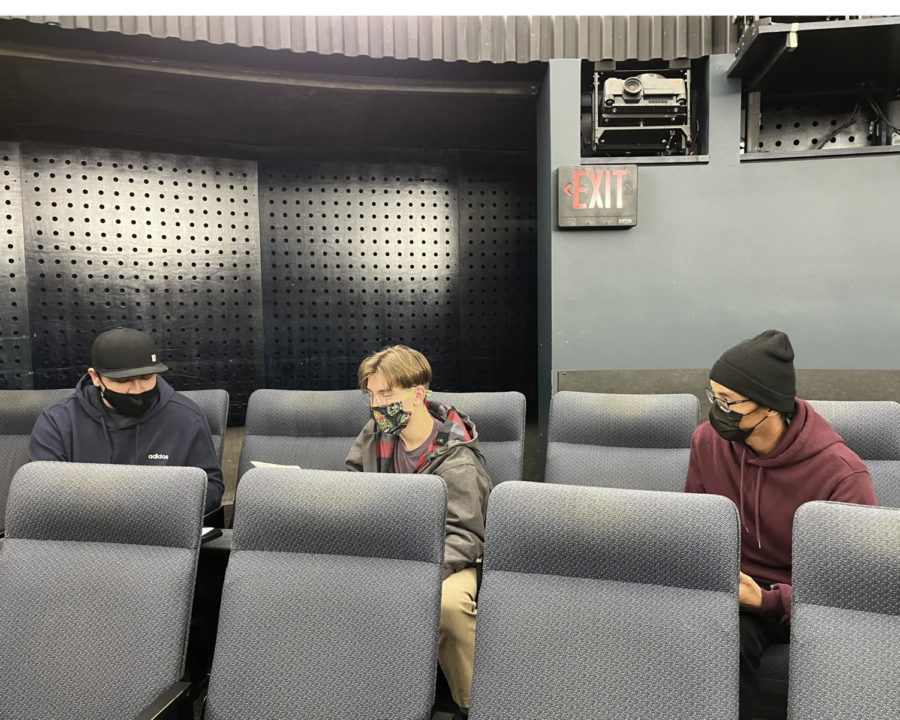  During a recent astronomy class in the Planetarium, students Christian Perez Arnold, Quinlan Chapman, and Kevin Millare discussed what they like about the course and what can be improved.