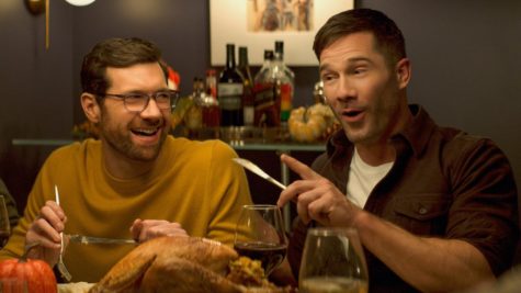 Billy Eichner (left) and Luke Macfarlane as Bobby and Aaron in Bros.