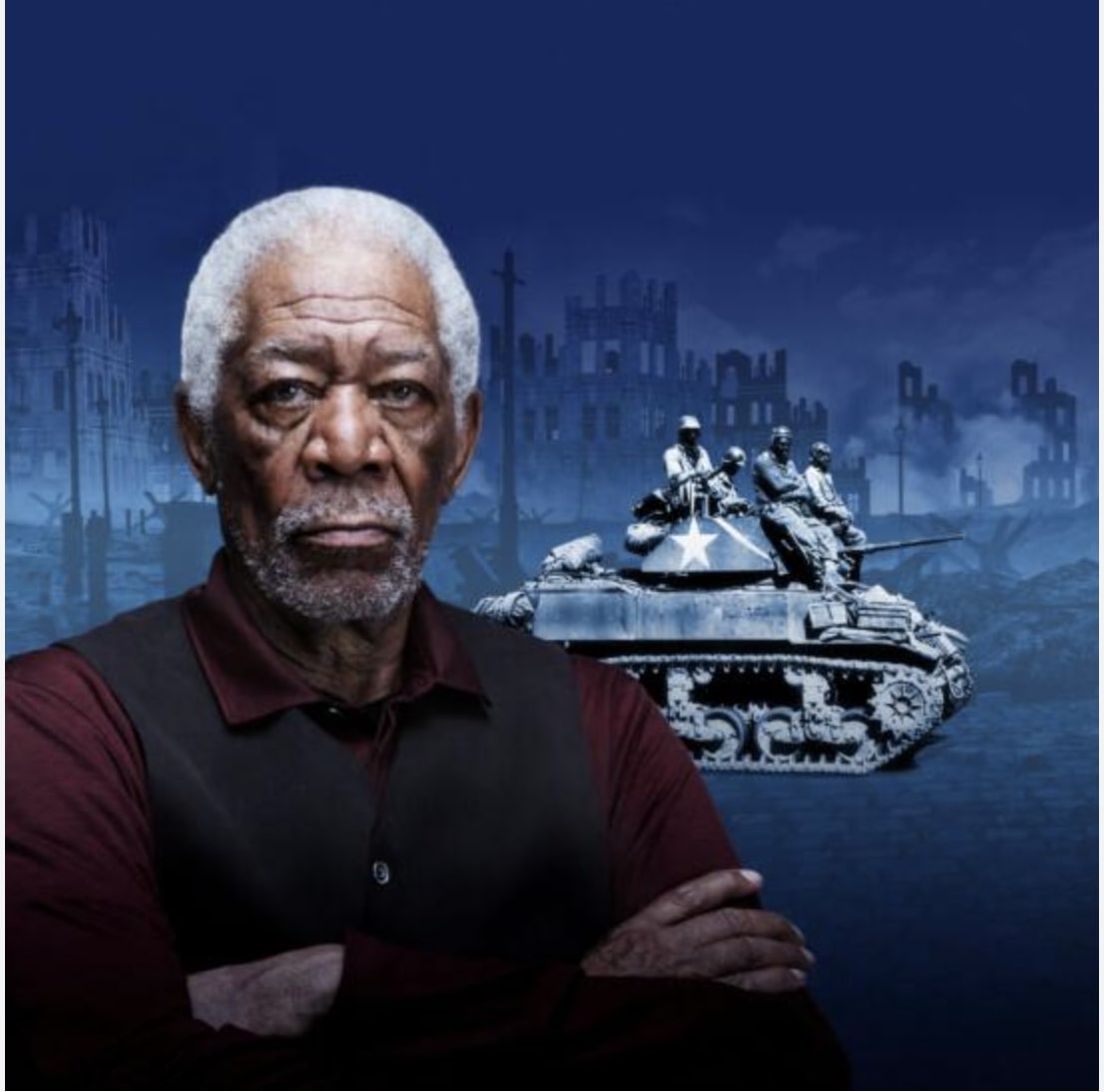 Morgan Freeman speaks about the impact of the 761st tank batallion.