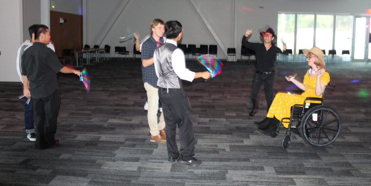 LMC students boogey on the dance floor.