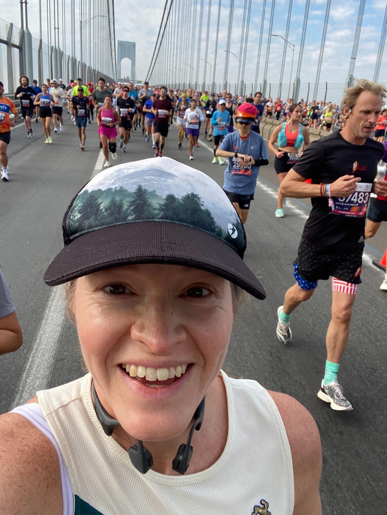 Wheeler captures the wave of runners who begin the marathon on the Staten Island bridge. Photo provided by Melissa Wheeler.