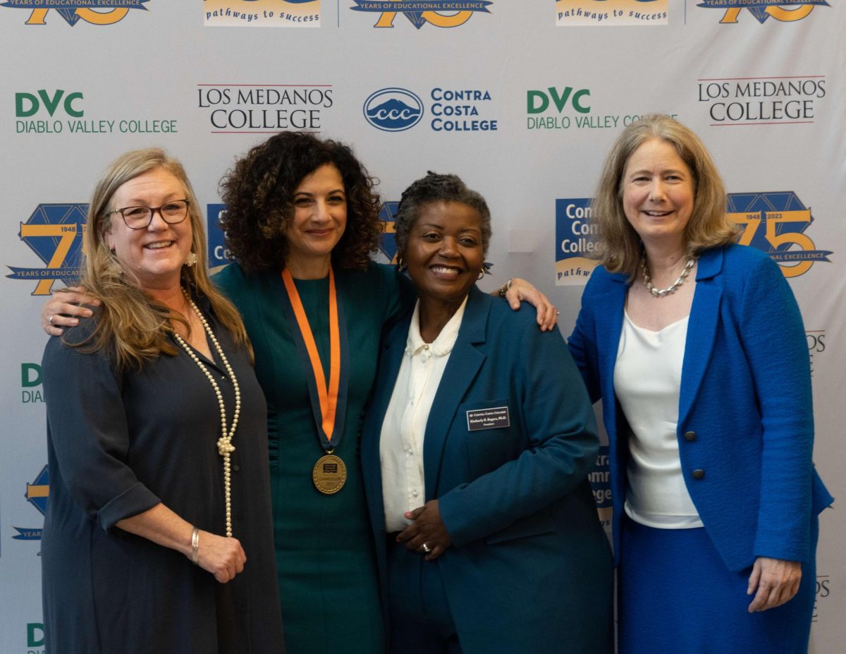 From left: Los Medanos College President Pamela Ralston, Contra Costa Community College District Chancellor Mojdeh Mehdizadeh, Contra Costa College President Kimberly Rogers and Diablo Valley College President Susan Lamb.
