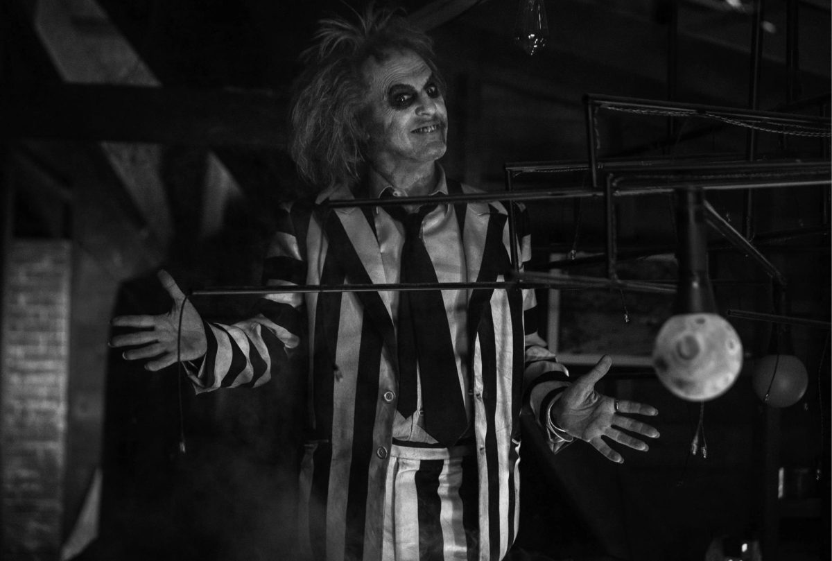 Cut scene of the sequel "Beetlejuice Beetlejuice" with Michael Keaton reprising his role.