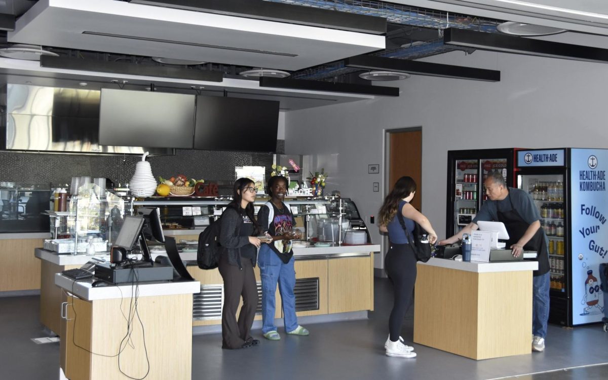 The cafeteria serving food in the student union while the power is out.