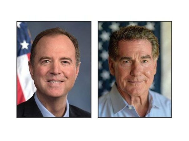 California state senate candidates, Adam Schiff (left) and Steve Garvey (right).