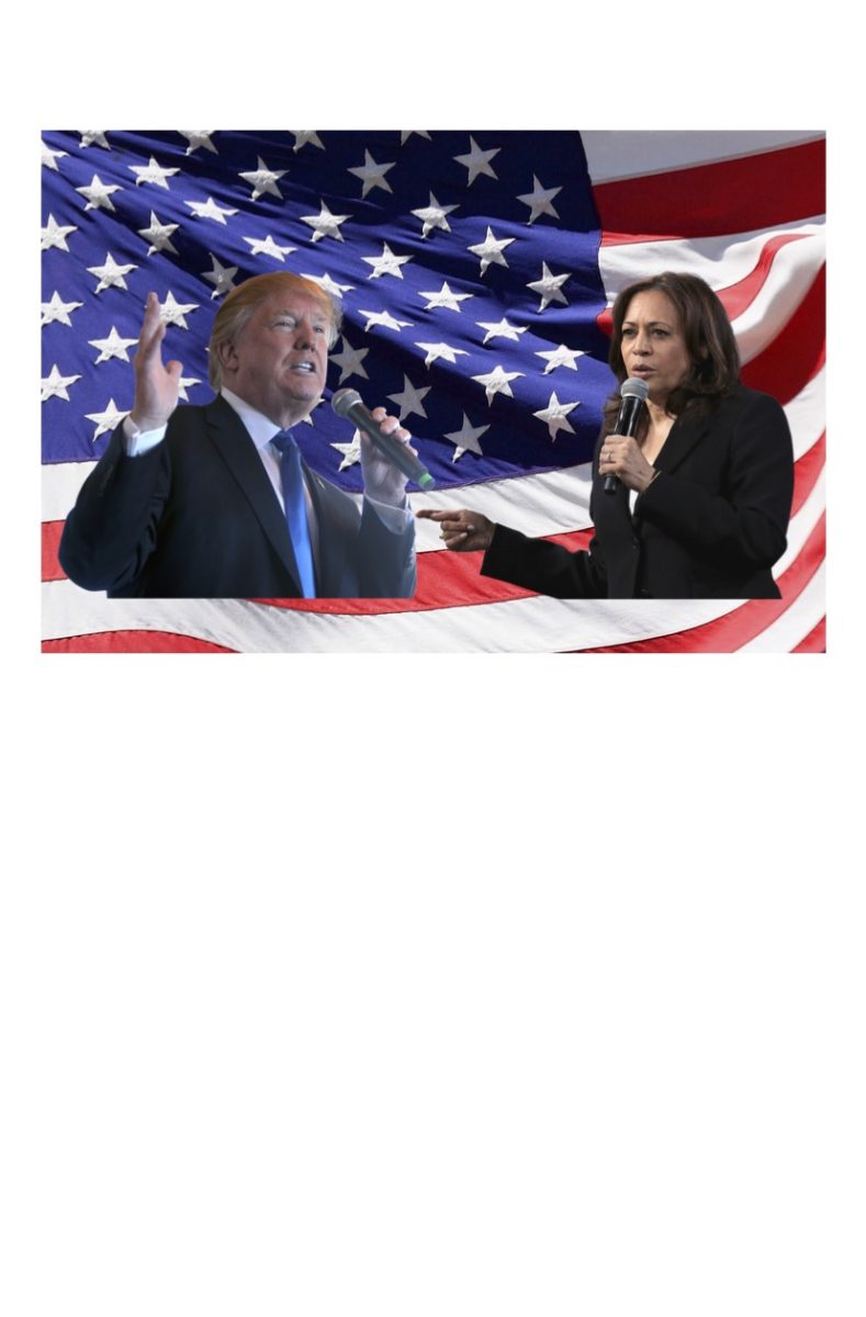 Presidential Candidates, Donald Trump and Kamala Harris. (Photo Illustration by Lesly FIsiiahi and Gabbie Munoz; Photo Images by Gage Skidmore / Openverse).