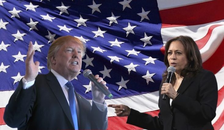 Presidential Candidates, Donald Trump and Kamala Harris. (Photo Illustration by Lesly FIsiiahi and Gabbie Munoz; Photo Images by Gage Skidmore / Openverse).