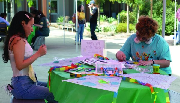 LMC students participate in World mental Health Day by decorating kites at the Brentwood Center campus, Oct. 10.