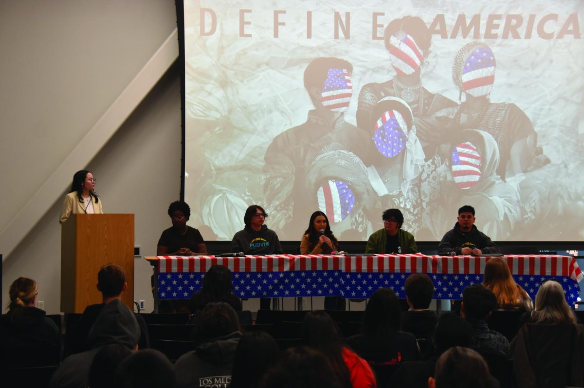 Members of Puente Club and participants in the documentary share their stories during panel.