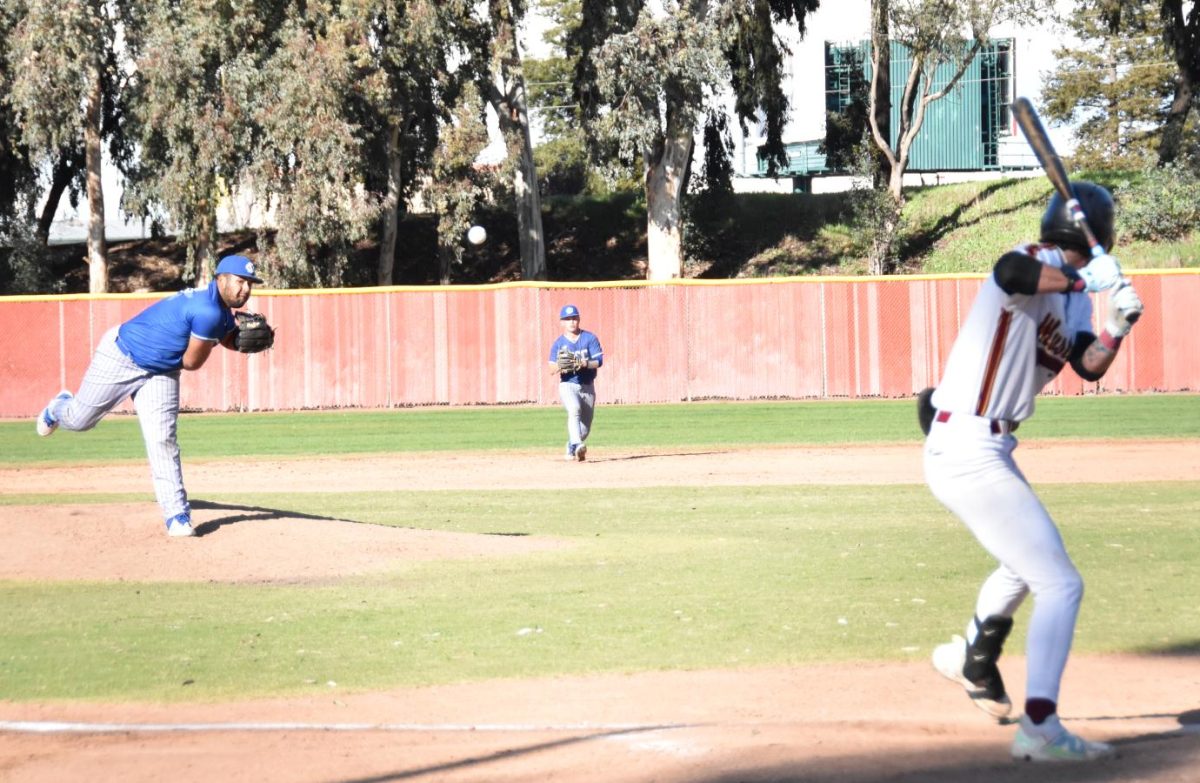 No. 2 Corbett Freeman prepares for a pitch in the eighth inning.