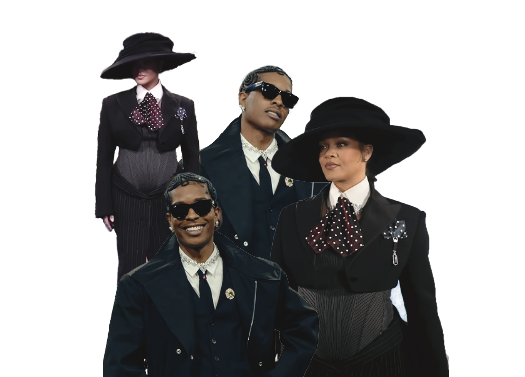 A$AP Rocky and Rihanna in AWGE and Marc Jacobs