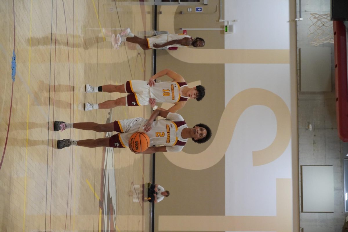 Sophomore guard No. 2 Kayshaun Hunte prepares to take free throws in the second half of an LMC home game Nov. 13.