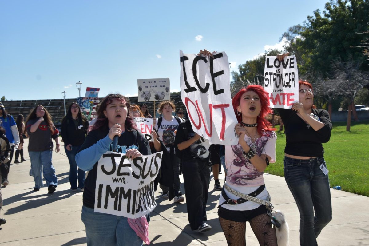 LMC students protest on campus March 4.