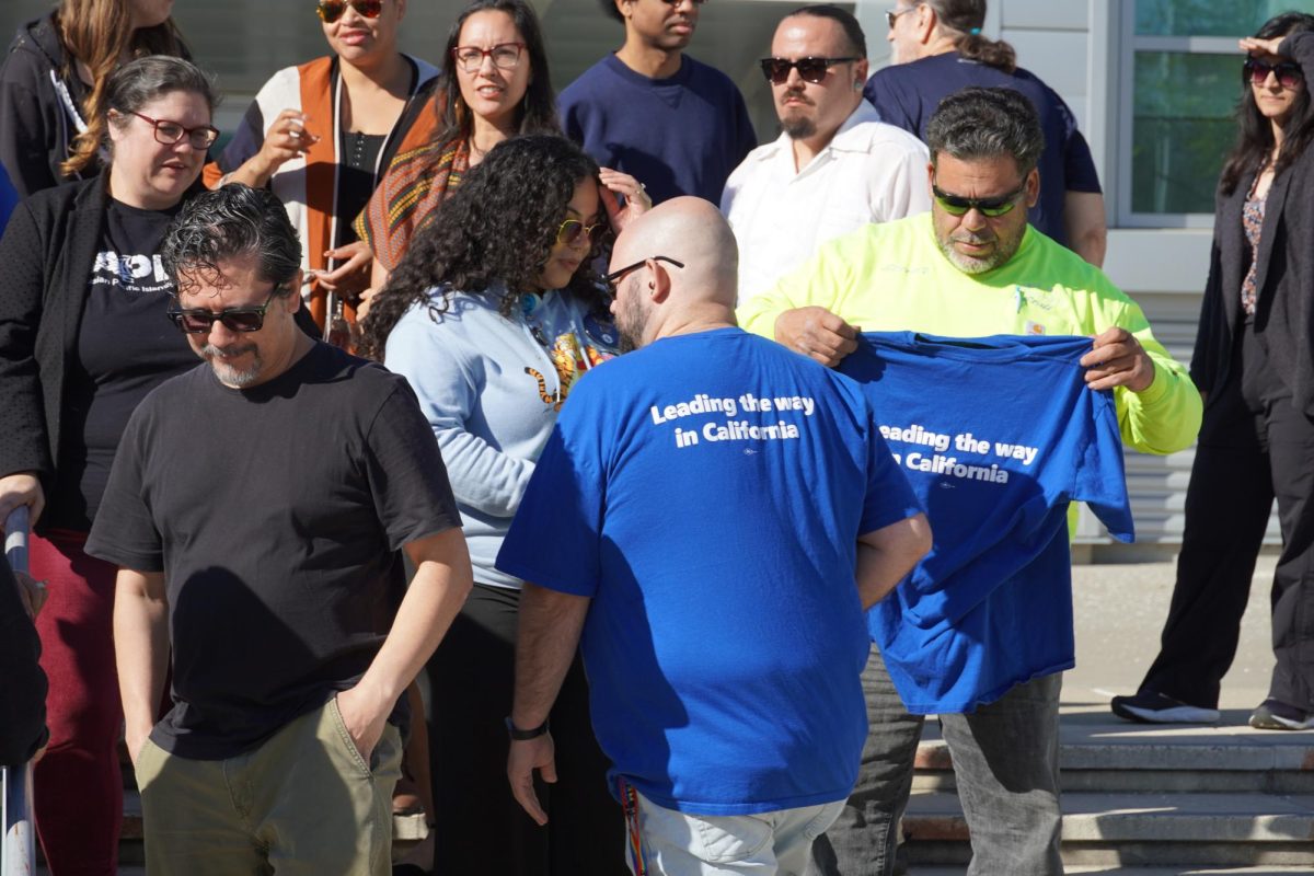 A protest against the proposed layoffs.