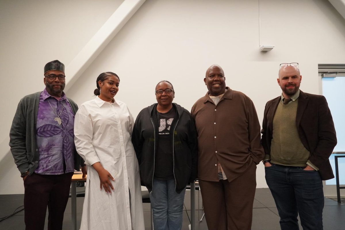 Panelists Terence Elliot, Taylor Jackson, Jamila Stewart, Silvester Henderson and Russell Webber discuss the film.