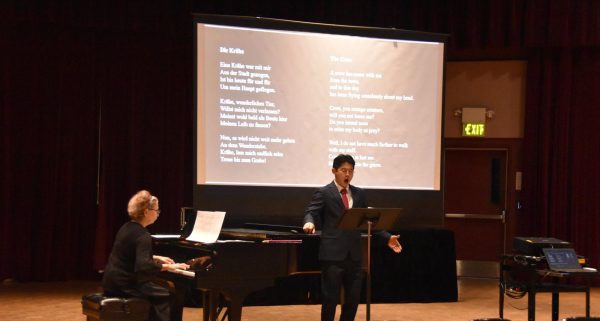 Presenter and Tenor Haksung Lee performs with Joan Cifarelli on the piano. 