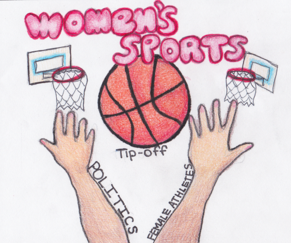 Politics and female athletes jump for tip off.